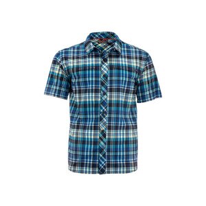 Simms Stone Cold Short Sleeve Shirt Men's in Meridian Madras Plaid